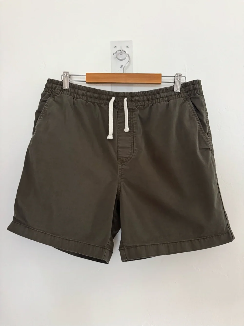 J. Crew 6” Dock Short Green Drawstring Waist Cotton Stretch Minimal
